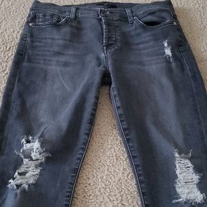 7 for All Mankind Button Fly Distressed Jeans